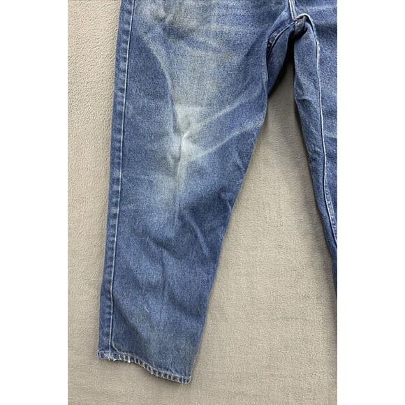 LL Bean Natural Fit Denim Jeans Men's Size 38X29 Distressed Suspender Buttons - Picture 10 of 16